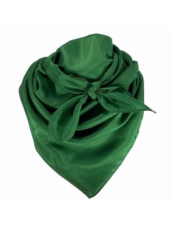 (Brand) 100% silk western scarf/bandana Solid Forest Green