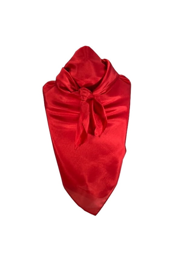 (Brand) 100% silk western scarf/bandana Solid Red