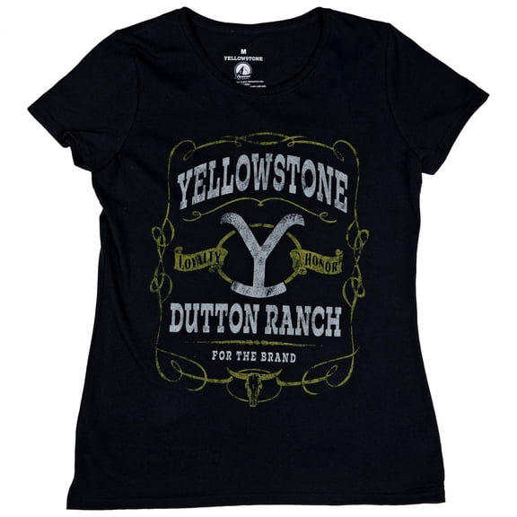 Yellowstone Women's Label T-Shirt Black Small