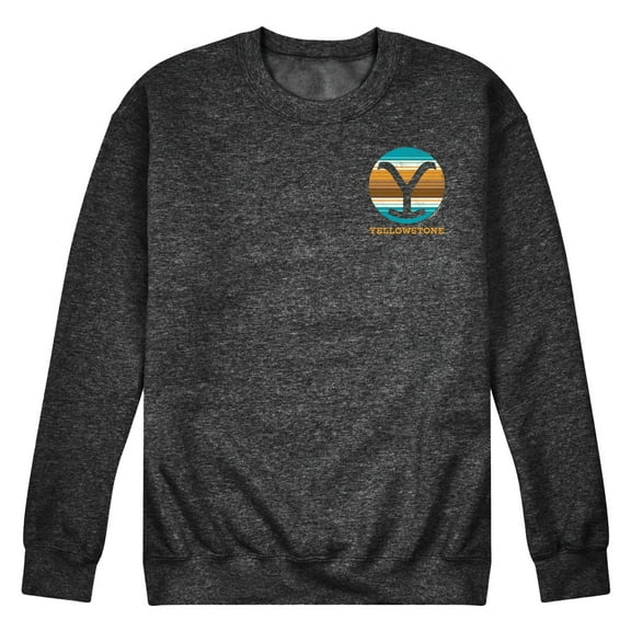 Yellowstone - Y Brand Blanket Left Chest - Men's Crew Neck Fleece Pullover