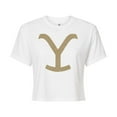 thumbnail image 1 of Yellowstone  - Y Brand - Juniors Cropped Cotton Blend T-Shirt, 1 of 6