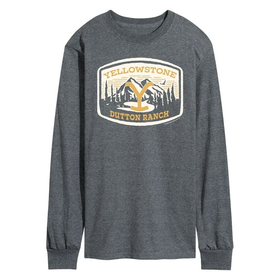 Yellowstone - Y Brand Nature Scene Logo - Men's Long Sleeve T-Shirt