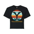 thumbnail image 1 of Yellowstone  - Y Brand Western Blanket - Juniors Cropped Cotton Blend T-Shirt, 1 of 6