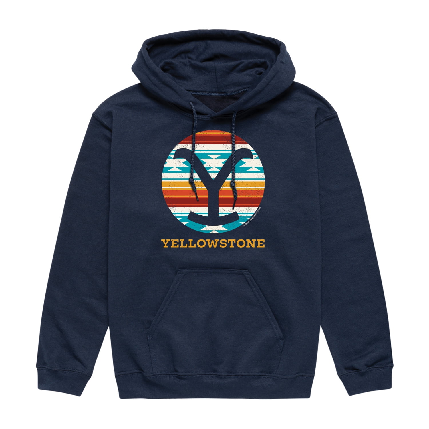 Yellowstone - Y Brand Western Blanket - Men'S Fleece Pullover Hoodie