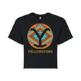 thumbnail image 1 of Yellowstone  - Y Branded Saddle Blanket - Juniors Cropped Cotton Blend T-Shirt, 1 of 6