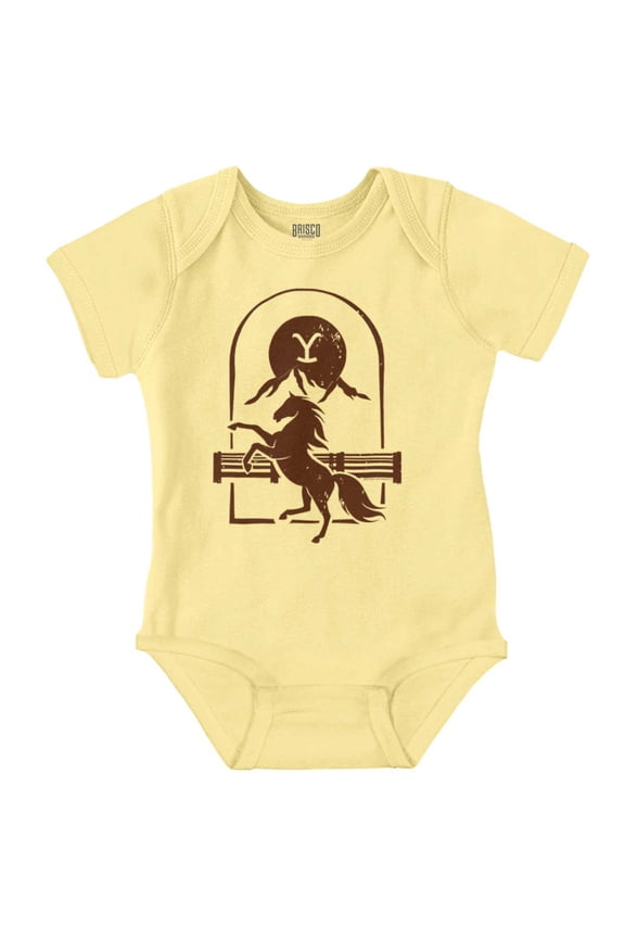 Y Dutton Ranch Horse Romper Boys or Girls Infant Baby Brisco Brands 6M