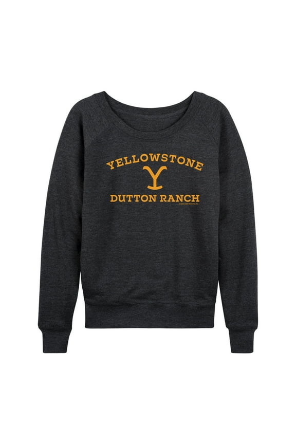 - Y Dutton Ranch Logo - Women's Lightweight French Terry Long Sleeve Shirt