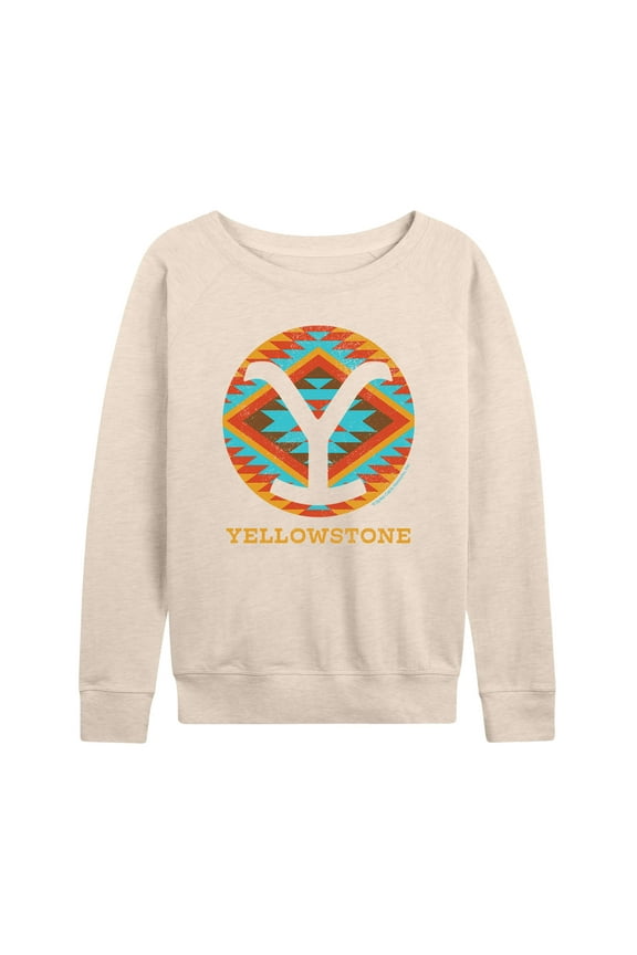 - Y Logo Saddle Blanket - Ladie's French Terry Long Sleeve Shirt