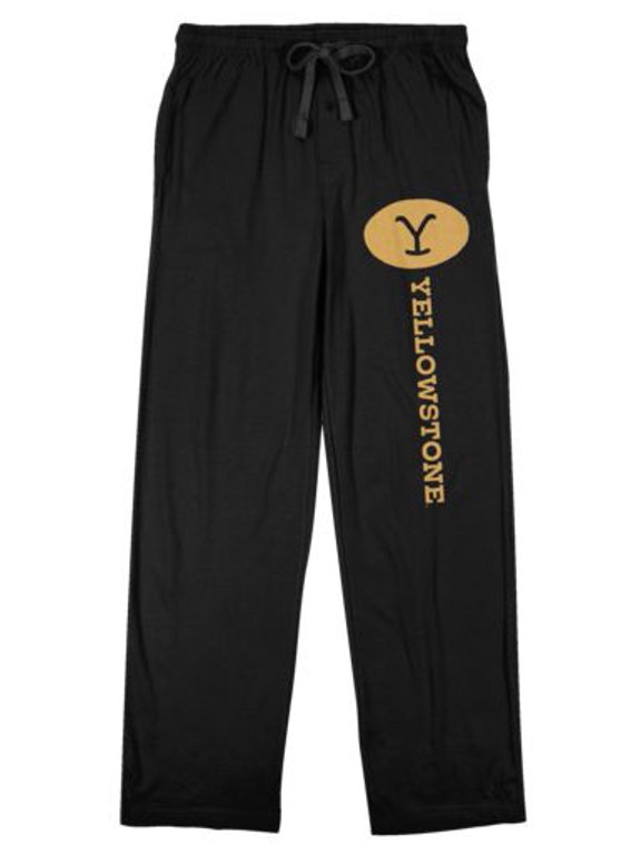 Yellowstone Y Logo Yellowstone Ranch Men's Black Lounge Pants-XL