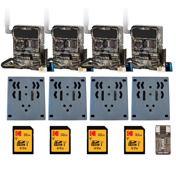 Yellowstone Y2 Wide Lens Cellular Trail Camera with Bear-Proof Metal Security Box and Accessory Bundle