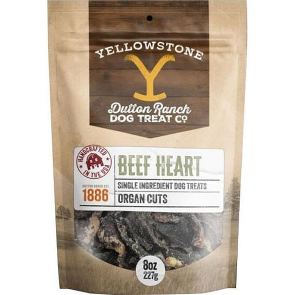 Yellowstone YS-OC-BHEART-8 8 oz Organ Cuts Beef Heart Dog Treat
