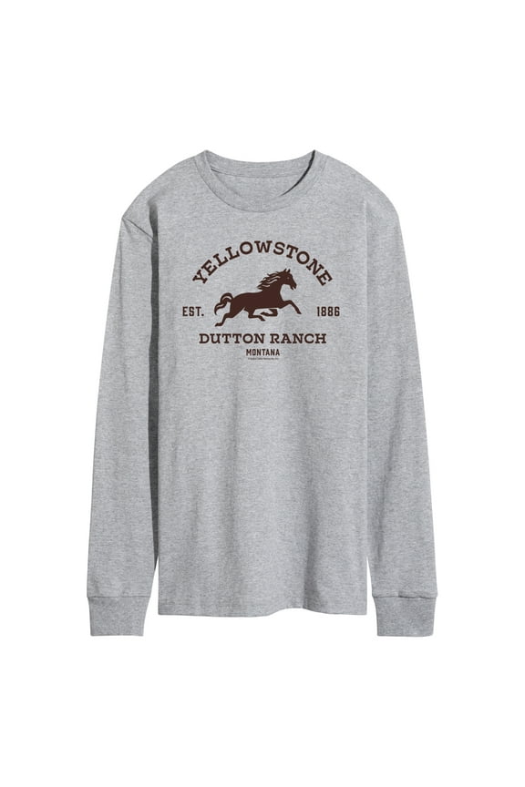 - Yellowstone Est. 1886 Horse Logo - Men's Long Sleeve T-Shirt