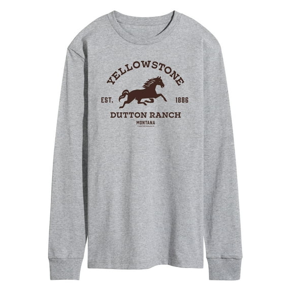 Yellowstone - Yellowstone Est. 1886 Horse Logo - Men's Long Sleeve T-Shirt