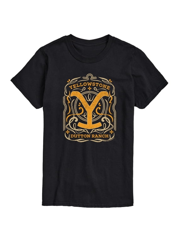 - Yellowstone Flourish Design Men's Short Sleeve Graphic T-Shirt
