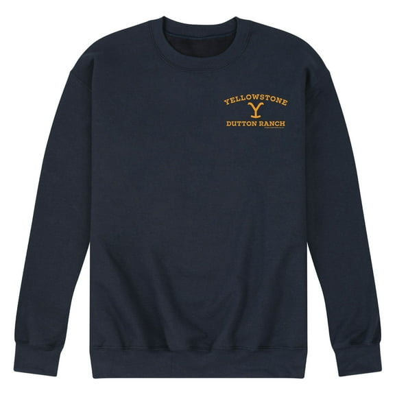 Yellowstone - Yellowstone Y Dutton Ranch Logo - Men's Crew Neck Fleece Pullover