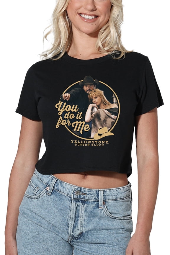 Yellowstone You Do It for Me Women's Crop Top T-Shirt, Black, X-Large