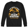 thumbnail image 1 of Yellowstone - You Need A Ride To The Train Station - Men's Crew Neck Fleece Pullover, 1 of 6