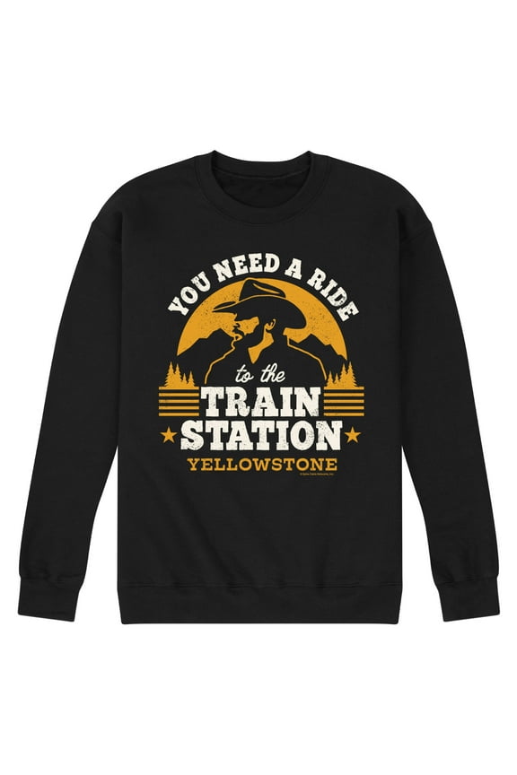- You Need A Ride To The Train Station - Men's Crew Neck Fleece Pullover
