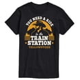 thumbnail image 1 of Yellowstone - You Need A Ride To The Train Station - Men's Short Sleeve Graphic T-Shirt, 1 of 6