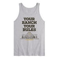 thumbnail image 1 of Yellowstone - Your Ranch Your Rules - Men's Jersey Tank Top, 1 of 5