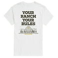 thumbnail image 1 of Yellowstone - Your Ranch Your Rules - Men's Short Sleeve Graphic T-Shirt, 1 of 6