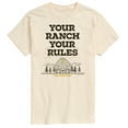 thumbnail image 1 of Yellowstone - Your Ranch Your Rules - Men's Short Sleeve Graphic T-Shirt, 1 of 6