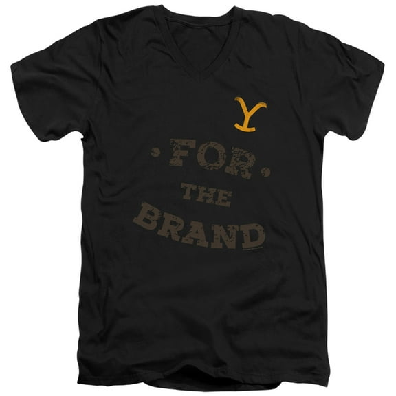 Yellowstone for The Brand Unisex Adult V-Neck T Shirt,Black, 2X-Large