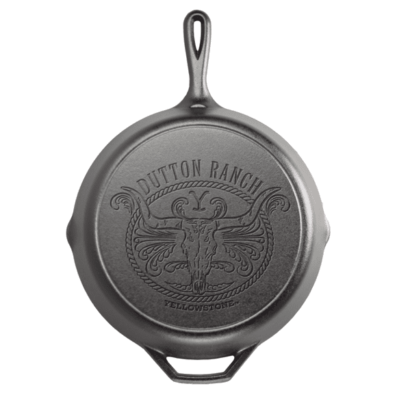 Yellowstone x Lodge Cast Iron Skillet, 12", Steer Skull