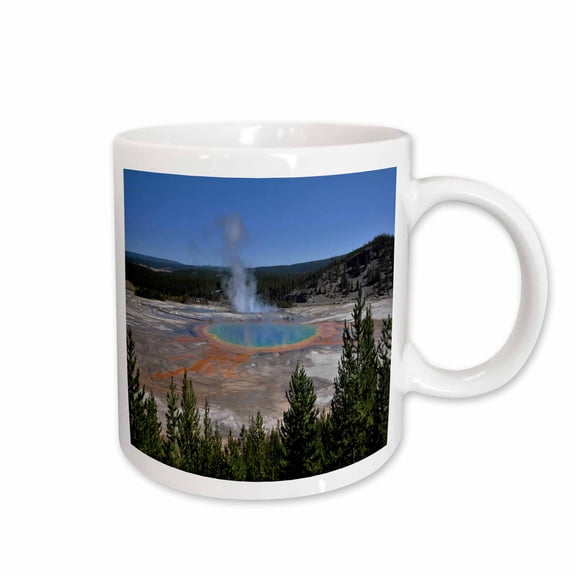 3drose, Yellowstones Grand Prismatic from Above, 11oz Mug