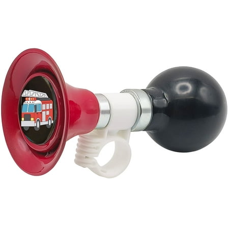 YeloYolker Kids Bike Horn, Cute Bicycle Handlebar Air Horn for Boys, Toddlers Universal Bike Accessories for Tricycle, Balance Bike, Scooter(Fire Truck)