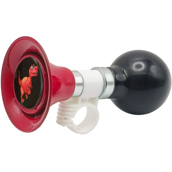 YeloYolker Kids Bike Horn, Cute Bicycle Handlebar Air Horn for Boys, Toddlers Universal Bike Accessories for Tricycle, Balance Bike, Scooter(T-Rex)