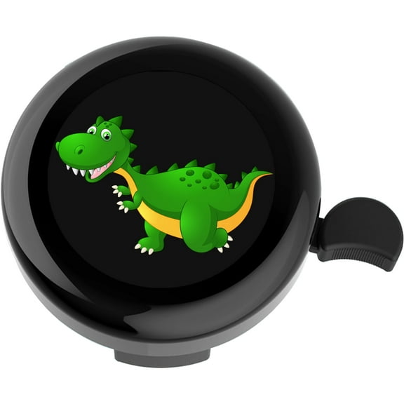 YeloYolker Kids Dinosaur Bike Bell, Cute Handlebar Ring Bell for Boys, Toddlers, Black Bicycle Ring Bell for Balance Bike, Tricycle, Scooter(I-Rex)