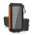thumbnail image 1 of Yelomin 49800mAh Solar Power Bank Portable Charger with Dual 5V USB Ports,2 LED Light Flashlight,Water proof Battery Pack for iPhone,Android,Suitable for Outdoor Camping Hiking Travel(Orange), 1 of 6