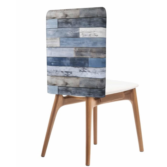 Yelstontyle Chair Back Covers for Dining Room Vintage Wood Chair Slipcovers Pack of 4, Stretch Removable Washable Chair Cover Protector for Banquet Events Party Decor Farmhouse Wooden Board C91