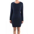 thumbnail image 1 of Yemak Women's Long Sleeve Knitted Feminine Cable Knit Sweater Dress Navy-S-BD, 1 of 4