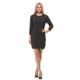 thumbnail image 1 of Yemak Women's Round Neck Cable Knit Long Sleeve Sweater Dress Olive-S-BD, 1 of 3
