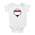 thumbnail image 1 of Yemen Flag Heart Love Funny Baby Clothing Bodysuits Boy Girl Clothes, 1 of 5