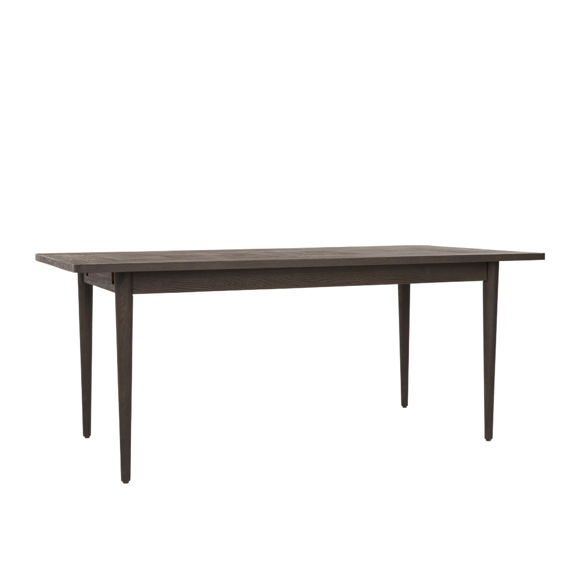 Siy Dining Table, 71 Inch Rectangular MDF Top, Cross Metal Base, Black