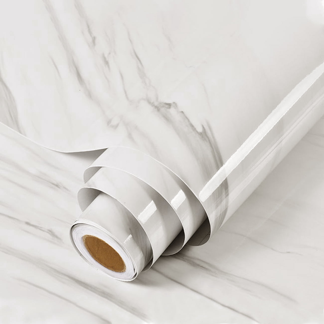Yenhome Marble Contact Paper 17.7" x 200" White Marble Peel and Stick Countertop Paper Kitchen Waterproof Wallpaper Vinyl Sticky Paper for Counter Top