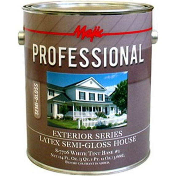 Yenkin-Majestic 8-7708-2 1 qt. Exterior Latex Flat House Paint, Deep Tint Base No.3 Semigloss