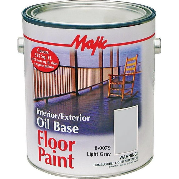 Yenkin-majestic 1 gal Pail Medium-Gloss Floor Paint, Light Grey