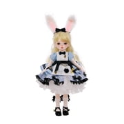 Yenny E 1/6 BJD - Curly Hair Storybook Princess 30cm Anime Fairy Figure Full Set with Rabbit Ear Headpiece & Outfits