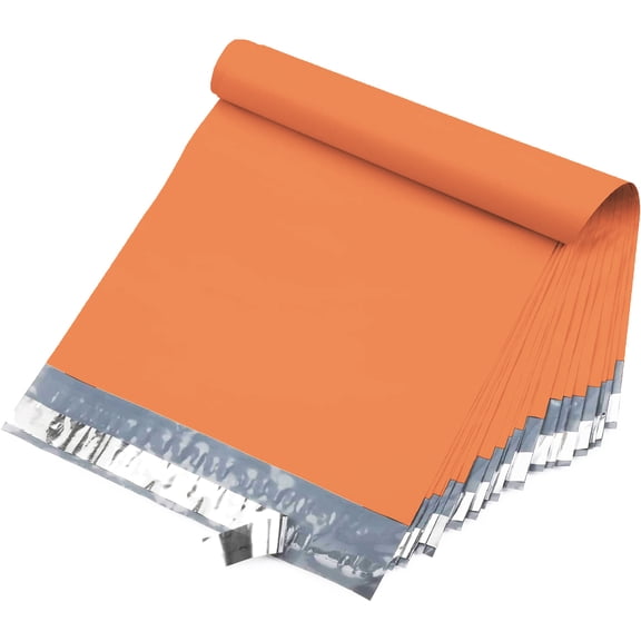 Yens 6X9 M1 WHITE POLY MAILERS SHIPPING ENVELOPES PLASTIC BAGS-200pcs-Orange