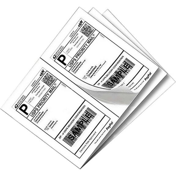Yens Label 200 Half Sheet Shipping Labels for Laser/InkJet 5-1/2" x 8-1/2" (Same size as Avery 5126)
