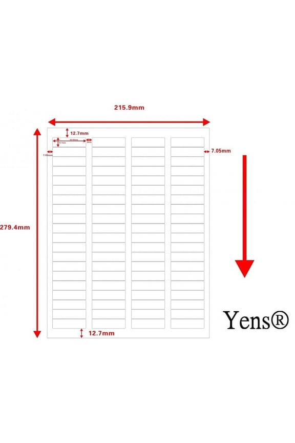 Label 80up Labels 100 sheets for Laser/InkJet 1 3/4 x 1/2 Inch (Same size as Avery 5167)