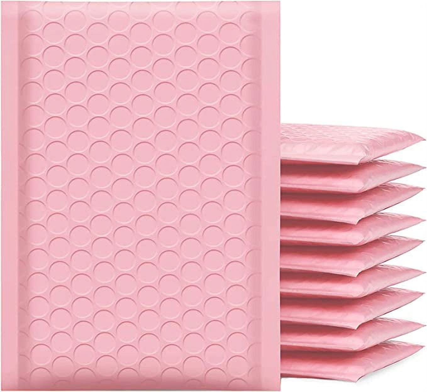 Yens Poly Bubble Mailer, Cushioning Padded Envelopes for Shipping, Mailing, Packaging,PM#000-500 pcs (4X7 in)-Light Pink