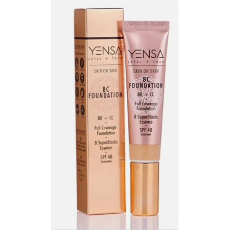 Yensa Skin On Skin BC Foundation Full Coverage SPF 40 Tan Warm