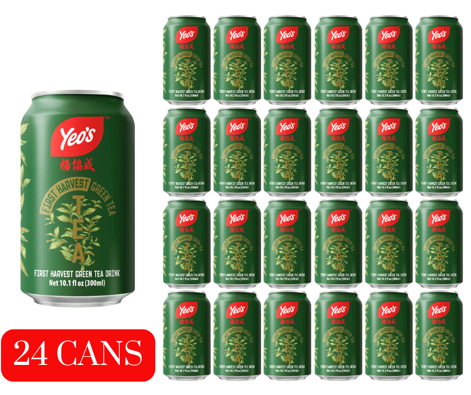 Yeo's First Harvest Green Tea 10.1 fl oz can Set of 24