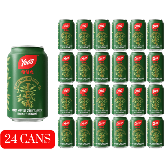 Yeo's First Harvest Green Tea 10.1 fl oz can Set of 24