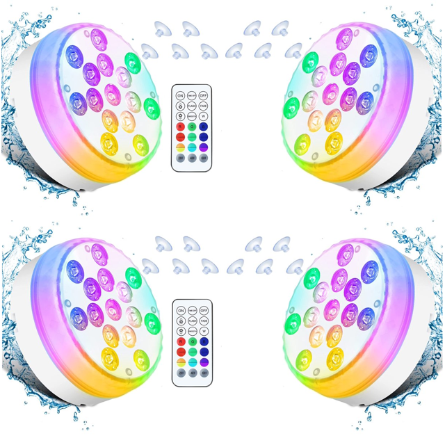 Yeokoe Submersible Pool Lights with Remote Cups,15